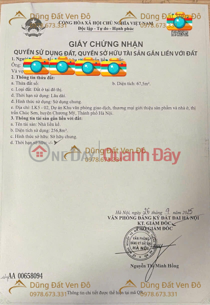 Townhouses in Loc Ninh - Chuc Son, Chuong My, Hanoi | Vietnam | Sales | đ 10 Million