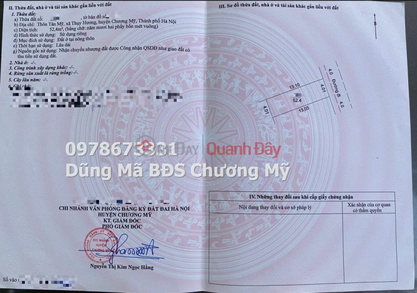 đ 1.7 Billion, PRICE ONLY 1TY7 TO OWN SUPERIOR PRODUCTS IN THUY HUONG-CHONG MY