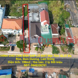 BEAUTIFUL LAND - INVESTMENT PRICE - OWNER URGENTLY NEEDS TO SELL LAND LOT FRONT QL27 Don Duong, Lam Dong _0