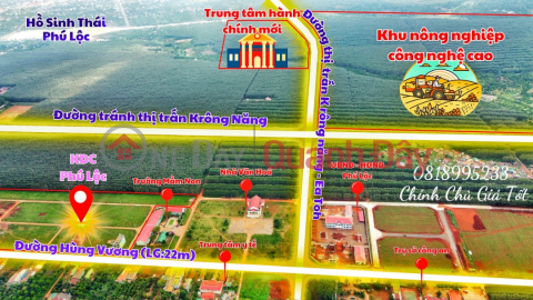Selling Land Frontage on Hung Vuong Street 22m Right at Krong Nang New Administrative Center - Dak Lak _0