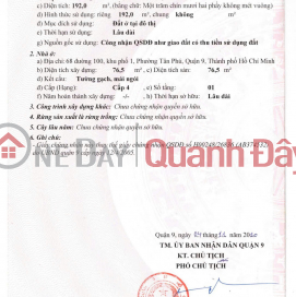 GOOD LOCATION - GOOD PRICE - Bad Debt Customer Needs to Liquidate Assets in Tan Phu Ward, District 9, HCM _0