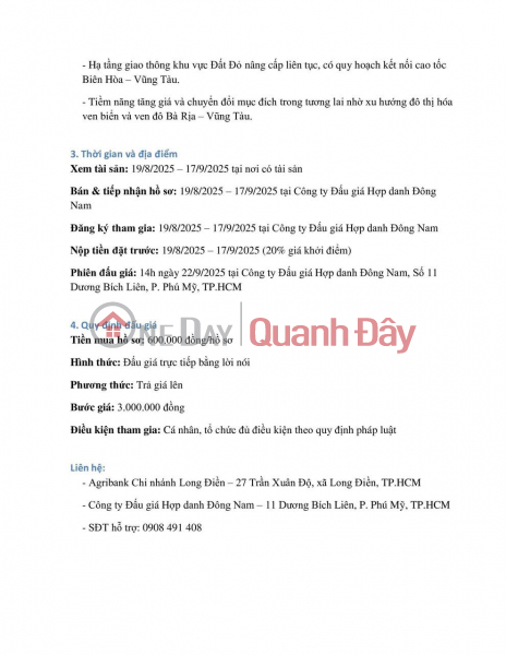 Property Search Vietnam | OneDay | Residential | Sales Listings, OWNER'S LAND - GOOD PRICE - Phuoc Long Tho Commune, Long Dat, Ba Ria Vung Tau