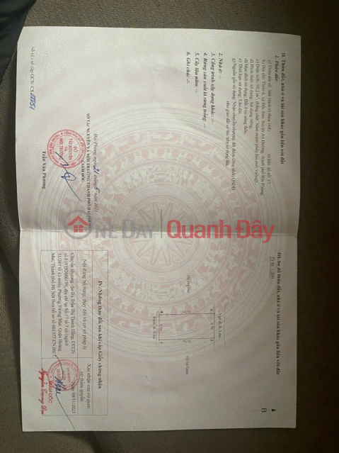 HOUSE FOR SALE BY OWNER - GOOD PRICE Located in Hamlet 4, Bac Son Commune, An Duong District, Hai Phong City _0