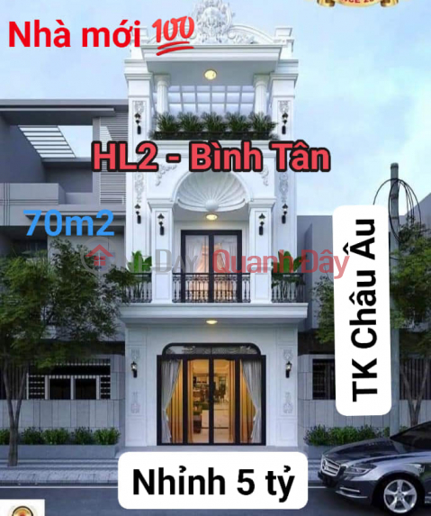 NHÀ MỚI HƯƠNG LỘ 2 - BÌNH TÂN - 3 TẦNG - 70M2 - 5 TỶ XÍU _0