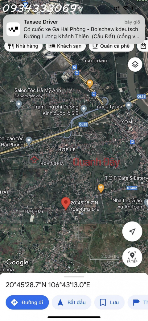 Hoa Nghia Land Plot for Sale - Duong Kinh - Hai Phong. The location of the land lot is on the 6mt wide TDP asphalt road at intersection 4 402 _0