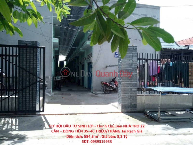 PROFITABLE INVESTMENT OPPORTUNITY - Owner Selling 22-ROOM RENTAL PROPERTY – MONTHLY INCOME OF 35-40 MILLION VND IN RẠCH GIÁ Sales Listings