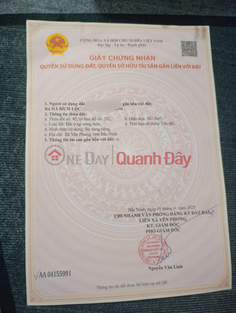 CHÍNH CHỦ CẦN BÁN GẤP NHÀ TRỌ 2 TẦNG 9 phòng VỊ TRÍ ĐẸP TẠI Xã Long Châu ,Yên Phong , Bắc Ninh _0