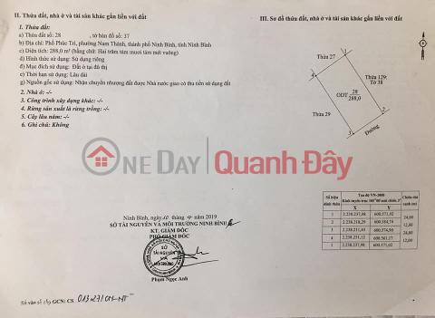 The owner needs to sell quickly Land Lot Belonging to Phuc Tri Street - Nam Thanh Ward - Ninh Binh City - Ninh Binh Province _0