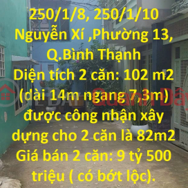 FOR SALE 2 Houses Adjacent to Nguyen Xi Street, Ward 13, Binh Thanh District, City. Ho Chi Minh City _0