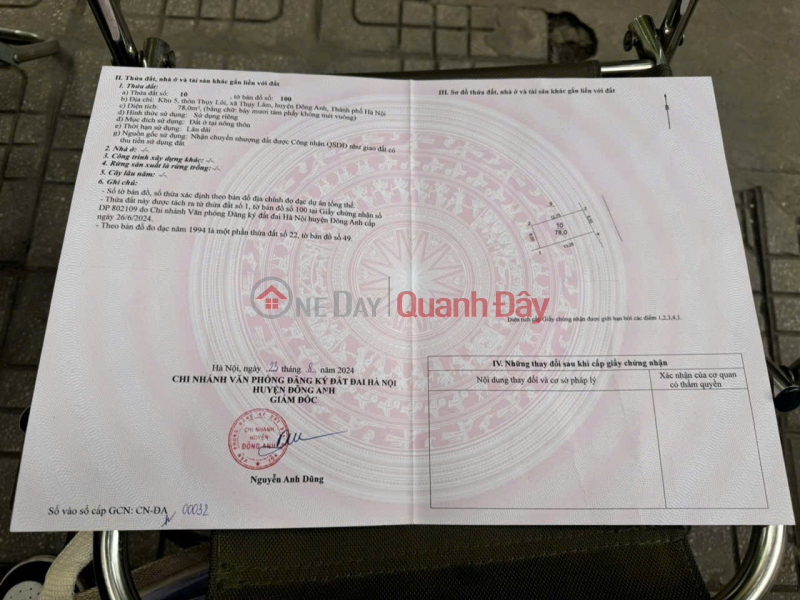 đ 6.4 Billion, Owner launches super product - Beautiful location, reasonable price - Bi Dong, Thuy Loi, Thuy Lam, Dong Anh