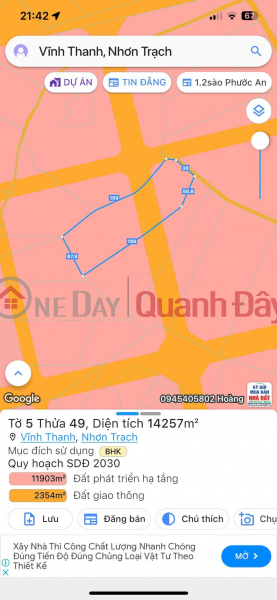 OWNER'S LAND - GOOD PRICE - Nguyen Huu Canh Street, 2km from Nhon Trach District Center Sales Listings