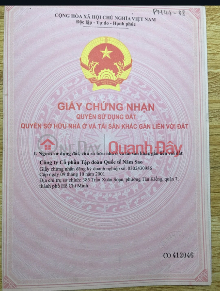 CHÍNH CHỦ BÁN GẤP LÔ ĐẤT VỊ TRÍ ĐẸP Tại KĐT Sinh Thái 5 Sao (Five Stars) D24, Đinh Đức Thiện Niêm yết bán