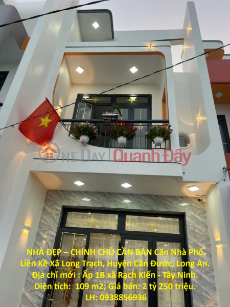 BEAUTIFUL HOUSE – OWNER NEEDS TO SELL Terraced House in Long Trach Commune, Can Duoc District, Long An Province. Sales Listings
