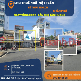 CỰC HIẾM-Cho thuê nhà mặt tiền Lê THúc Hoạch 76m2, 12Triệu _0