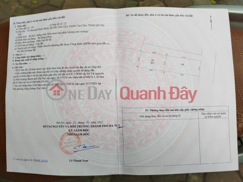 CẦN BÁN 42 M BÌNH MINH - GIA LÂM, GIÁ NHỈNH 5 TỶ, LH 0985865658 _0