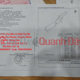 OWNER Needs to Sell Land Plot in Nhuoc Ly Hamlet, Dai Phuoc Commune, Nhon Trach District, Dong Nai. _0