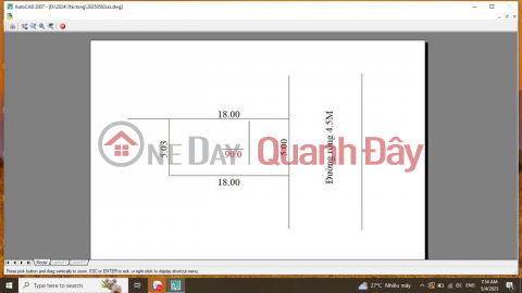 Bán đất thôn Xuân Lễ, Tân Dân, Sóc Sơn. Gần đường quốc lộ 35, chợ Nam Cương _0