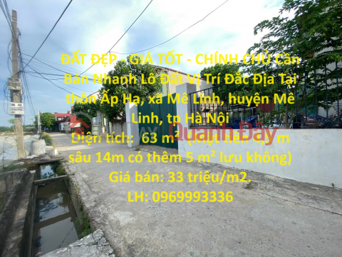 BEAUTIFUL LAND - GOOD PRICE - OWNERS Need to Sell Land Lot in Prime Location in Me Linh, Hanoi Quickly _0