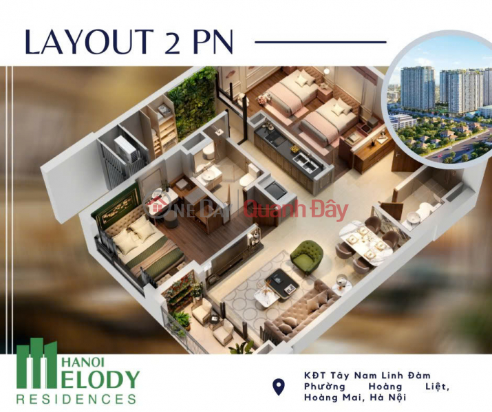 Property Search Vietnam | OneDay | Residential | Sales Listings, Receive booking for Hanoi Melody Linh Dam apartment project - 0% interest rate for 24 months - Discount up to 15%