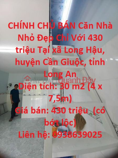 CHÍNH CHỦ BÁN Căn Nhà Nhỏ Đẹp Chỉ Với 430 triệu Tại Lê Văn Lương _0