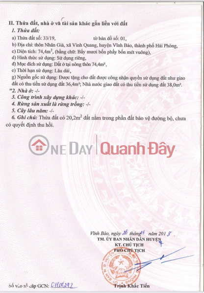 , Làm ơn chọn, Nhà ở Niêm yết bán đ 1,5 tỷ