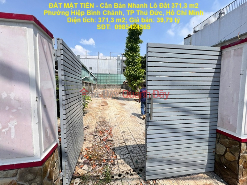 FRONTAGE LAND - Need to Sell Quickly Lot 371.3 m2 Hiep Binh Chanh Ward, Thu Duc City, Ho Chi Minh City Sales Listings