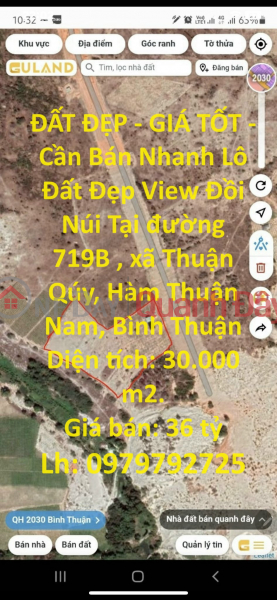 ĐẤT ĐẸP - GIÁ TỐT - Cần Bán Nhanh Lô Đất Đẹp View Đồi Núi Tại Thuận Qúy, Hàm Thuận Nam Niêm yết bán