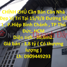 CHÍNH CHỦ Cần Bán Căn Nhà Đẹp Vị Trí Tại Thành Phố Thủ Đức _0