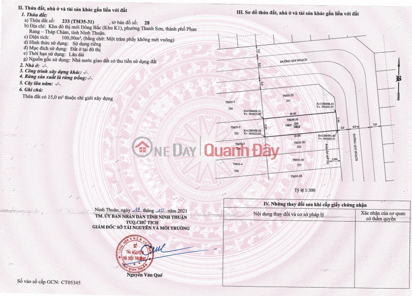 Plot of land in the center of Phan Rang Thap Cham city Sales Listings