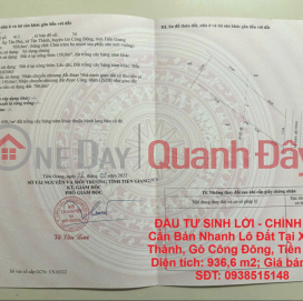 ĐẦU TƯ SINH LỜI - CHÍNH CHỦ Cần Bán Nhanh Lô Đất Tại Xã Tân Thành, Gò Công Đông, Tiền Giang _0
