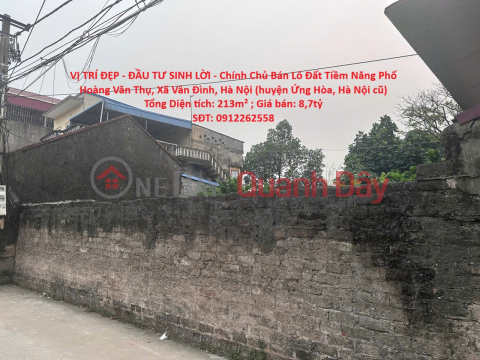 VỊ TRÍ ĐẸP - ĐẦU TƯ SINH LỜI - Chính Chủ Bán Lô Đất Tiềm Năng Phố Hoàng Văn Thụ, Xã Vân Đình, Hà Nội _0