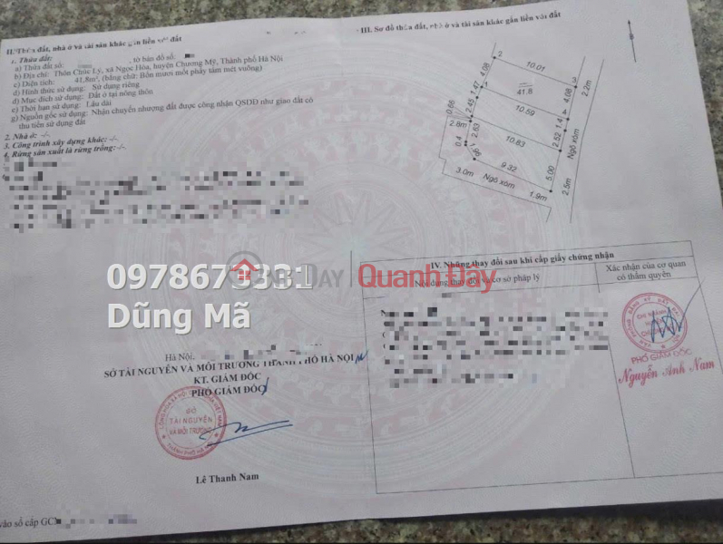 Property Search Vietnam | OneDay | Residential, Sales Listings OWNER SELLS LAND LOT AT CHUC LY - CHUC SON TOWN - CHUONG MY