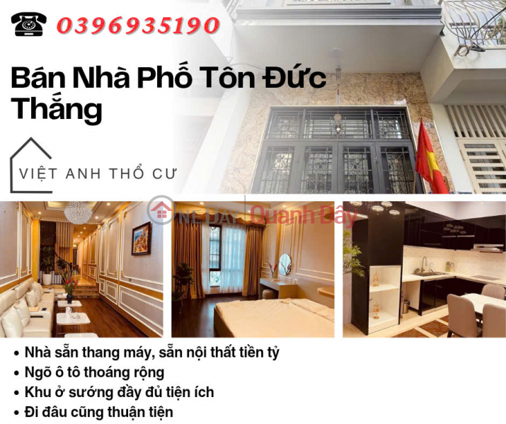 House for sale on Ton Duc Thang Street, Car Alley, 7 Floors, Billion Dollar Furniture, Price: 13.65 Billion, Contact: 0396935190. Sales Listings