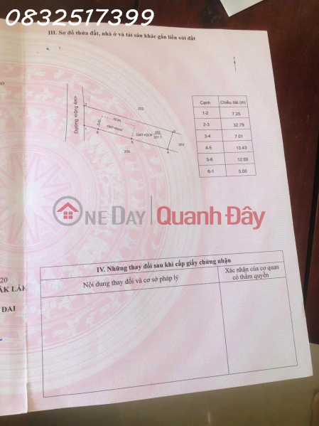 Siêu phẩm- Đất thổ cư tại Ea Kao, Buôn Ma Thuột, Đắk Lắk với diện tích 221m² (thổ cư 60m2) Niêm yết bán