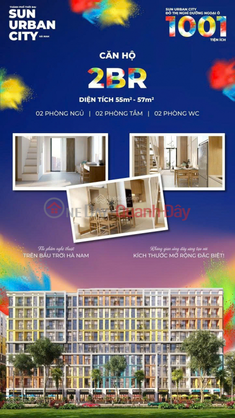 Bán căn hộ Studio 29.5m2 ( 44.38m2 hữu dụng ) tại dự án Sun Urban City Hà Nam _0