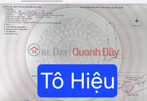 BÁN ĐẤT KIỆT TÔ HIỆU - DT 108,8M2 - KIỆT THÔNG _0