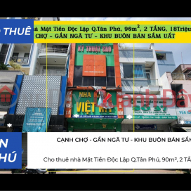 House for rent on Doc Lap Street, Tan Phu District, 90m², 2 floors, 18 million VND. _0