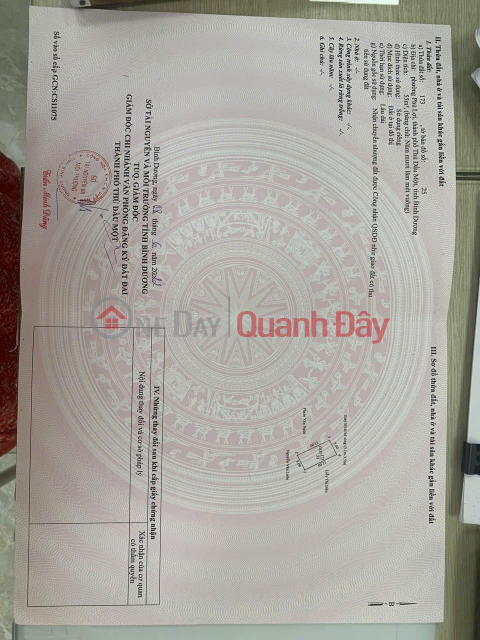 NHÀ CHÍNH CHỦ - GIÁ TỐT Vị Trí Phường Phú Lợi, TP Thủ Dầu Một, Tỉnh Bình Dương _0