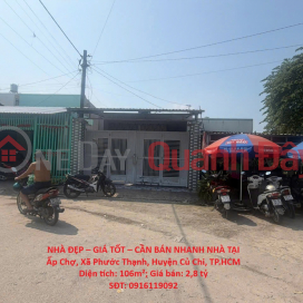 BEAUTIFUL HOUSE – GREAT PRICE – URGENT SALE IN Cho Hamlet, Phuoc Thanh Commune, Cu Chi District, Ho Chi Minh City _0