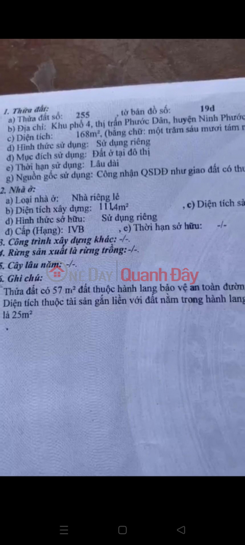 ĐẤT ĐẸP – GIÁ TỐT - Chính Chủ Cần Bán Lô Đất Vị Trí Đẹp Tại TT. Phước Dân, Ninh Phước, Ninh Thuận _0