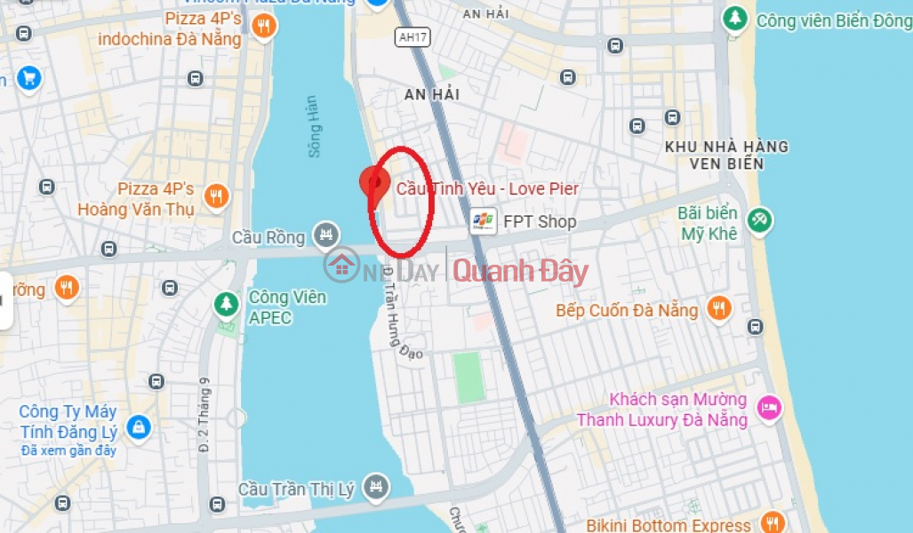 Property Search Vietnam | OneDay | Residential, Sales Listings ► Corner property with two street frontages near Tran Hung Dao Street, Love Bridge, and Night Market, 91m2, 6m wide, 16.xx billion VND