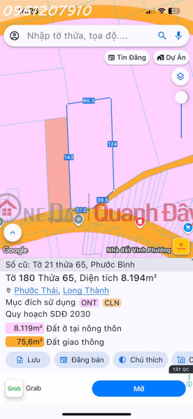 Property Search Vietnam | OneDay | Residential Sales Listings Land for sale in Phuoc Binh, Phuoc Thai commune, Dong Nai province, area 8194 m2, price 30 billion VND (negotiable).