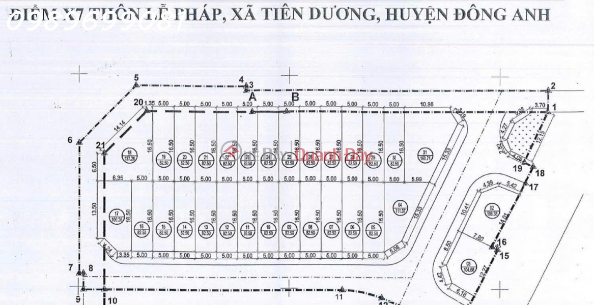 đ 11,9 tỷ, Bán đất đấu giá điểm X7 Lễ Pháp,Tiên Dương, Đông Anh -gần đường Võ Nguyên Giáp