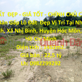 BEAUTIFUL LAND - GOOD PRICE - OWNER Urgent Sale Beautiful Land Lot Location In Hoc Mon District _0