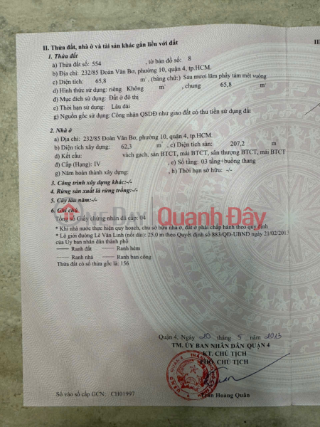Property Search Vietnam | OneDay | Nhà ở Niêm yết bán | HOT HOT– CHÍNH CHỦ CẦN BÁN NHÀ MỚI ĐẸP - Ô TÔ ĐẬU CỬA TẠI Phường 10, Quận 4, Tp Hồ Chí Minh