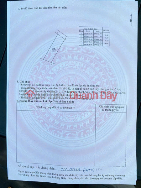 Property Search Vietnam | OneDay | Residential, Sales Listings BEAUTIFUL LAND - GOOD PRICE, URGENTLY NEED TO SELL LAND LOT located in Soc Son district, Hanoi city