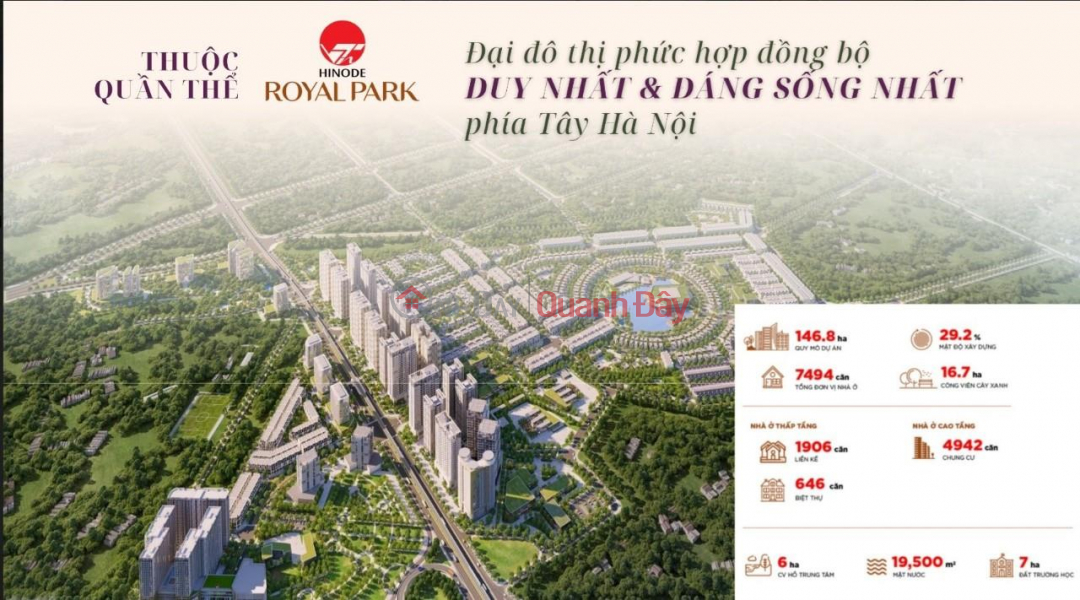 đ 20 Billion | RARE GOODS - for sale SH36 Italian area HINODE ROYAL PARK urban area, Kim Chung Di Trach, Hoai Duc, Hanoi (near Nhon)