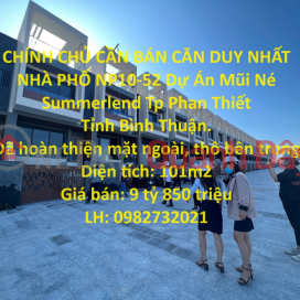 CHÍNH CHỦ CẦN BÁN CĂN DUY NHẤT NHÀ PHỐ NP10-52 Dự Án Mũi Né Summerlend Tp Phan Thiết _0