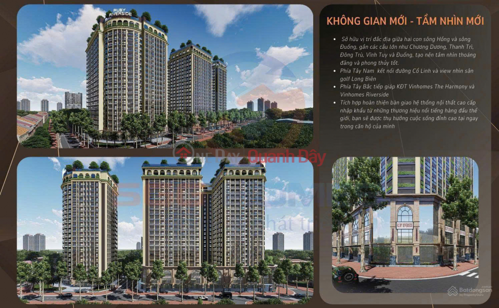Cơ Hội Sở Hữu Căn Hộ Cao Cấp Tại Ruby Riverside - Phúc Đồng, Long Biên - Vị trí đắc địa Niêm yết bán