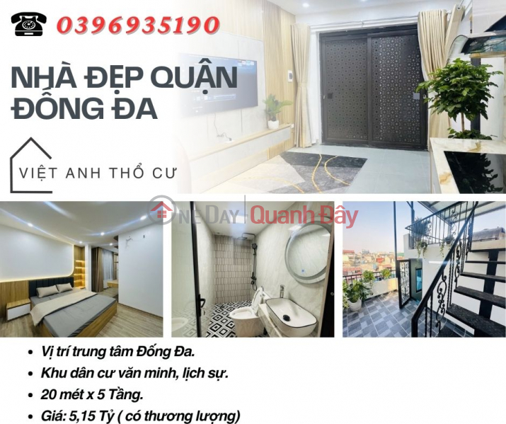 House for sale in Hao Nam Dong Da, District Center, Ba Gac Do Cua, 20mx5T, Price: 5.15 billion, Contact: 0396935190. Sales Listings